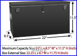 12V Waterproof Steel Dual Battery Box Lockable RV & Marine Storage Solution