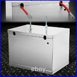 13.5 X 9.5 X 10 COMPLETE ALUMINUM BATTERY BOX RELOCATION KIT With2-GAUGE CABLES
