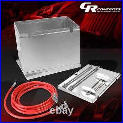 13.5w X 9.5d X 10h Universal Polished Aluminum Batter Box Relocation Kit+wire