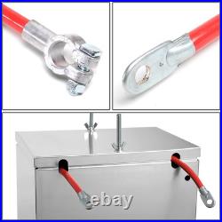 13.5w X 9.5d X 10h Universal Polished Aluminum Batter Box Relocation Kit+wire