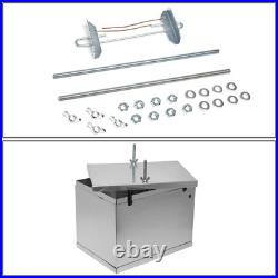 13.5w X 9.5d X 10h Universal Polished Aluminum Batter Box Relocation Kit+wire