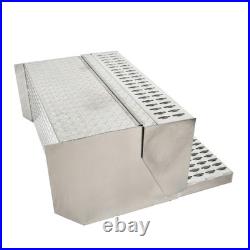 15X30X31 Aluminum Diamond Plate Truck Step Battery Tool Box For Peterbilt