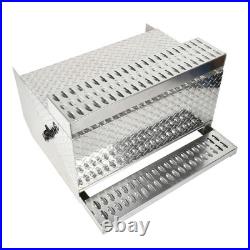 19(H) x 30(D) x 31(W) Aluminum Diamond Plate Step Battery Box Tool Box