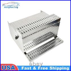 19 X 30 X 31 Aluminum Diamond Plate Truck Step Battery Tool Box For Peterbilt