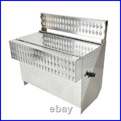 19 X 30 X 31 Aluminum Diamond Plate Truck Step Battery Tool Box For Peterbilt