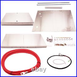 1x Complete Aluminum Battery Box Relocation Kit Universal Billet Street or Race