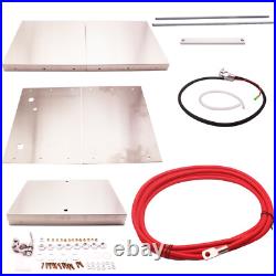 1x Complete Aluminum Battery Box Relocation Kit Universal Billet Street or Race