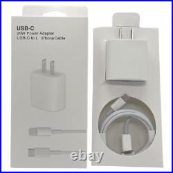 20W USB-C Wall Charger Power Adapter PD Cord For Apple iPhone 14 13 12 11 XR LOT
