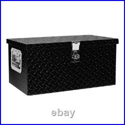 20 Inch Aluminum Truck Tool Box, Waterproof Square Storage Organizer with Lock