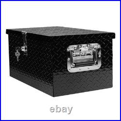 20 Inch Aluminum Truck Tool Box, Waterproof Square Storage Organizer with Lock