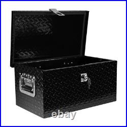 20 Inch Aluminum Truck Tool Box, Waterproof Square Storage Organizer with Lock