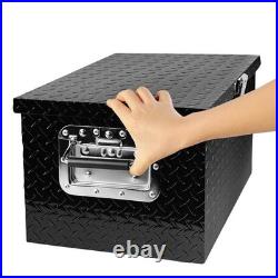 20 Inch Aluminum Truck Tool Box, Waterproof Square Storage Organizer with Lock