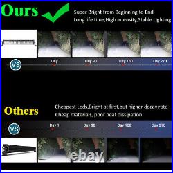 22 120W Offroad Led Light Bar + 2x 3 Fog Lamp with RGB Halo Ring Color Change