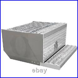 2PC Aluminum 30'' Diamond Plate Step Battery Box Tool Box Lock Peterbilt 378 379