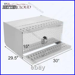 30X29.5X15 Cab Entry Box Aluminum Stripe Plate Tool Box Step Battery Box