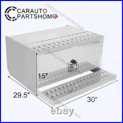 30X29.5X15 Cab Entry Box Aluminum Stripe Plate Tool Box Step Battery Box
