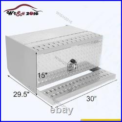 30X29.5X15 Cab Entry Box Aluminum Stripe Plate Tool Box Step Battery Box