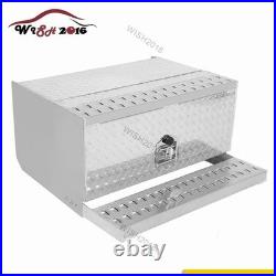 30X29.5X15 Cab Entry Box Aluminum Stripe Plate Tool Box Step Battery Box