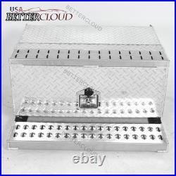30X29.5X15 Cab Entry Box Aluminum Stripe Plate Tool Box Step Battery Box