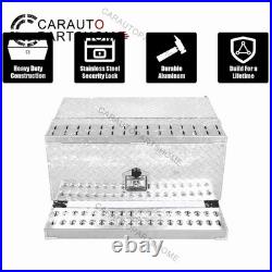 30X29.5X15 Cab Entry Box Aluminum Stripe Plate Tool Box Step Battery Box