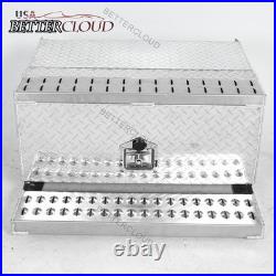 30X29.5X15 Cab Entry Box Aluminum Stripe Plate Tool Box Step Battery Box