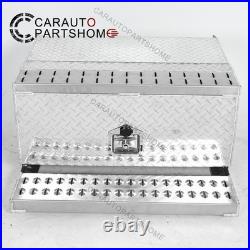 30X29.5X15 Cab Entry Box Aluminum Stripe Plate Tool Box Step Battery Box