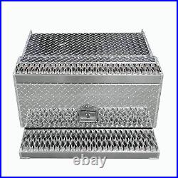 30'' Aluminum Diamond Plate Step Tool Box Battery Box Fits Peterbilt 378 379 389