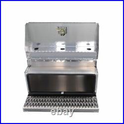 30'' Aluminum Step Tool Box Battery Box For Peterbilt 378 379 389 Diamond Plate