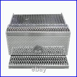 30'' Aluminum Step Tool Box Battery Box For Peterbilt Semi Truck Diamond Plate