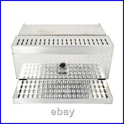31X30X15 Aluminum Diamond Plate Step Battery Tool Box For Peterbilt 378 379