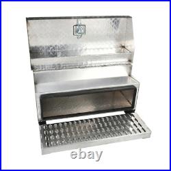 31X30X15 Aluminum Diamond Plate Step Battery Tool Box For Peterbilt 378 379
