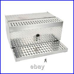 31X30X15 Aluminum Diamond Plate Step Tool Box Battery Box Cab Entry Box