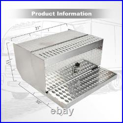 31X30X15 Aluminum Diamond Plate Step Tool Box Battery Box Cab Entry Box