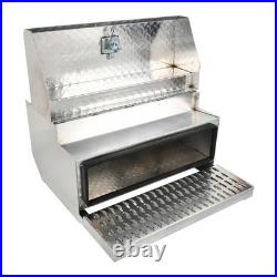 31X30X15 Aluminum Diamond Plate Step Tool Box Battery Box Cab Entry Box