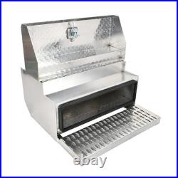 31X30X15 Aluminum Diamond Plate Step Tool Box Battery Box Cab Entry Box