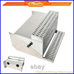 31X30X19 Aluminum Diamond Plate Step Battery Tool Box For Peterbilt 378 379