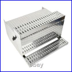 31X30X19 Aluminum Diamond Plate Step Battery Tool Box For Peterbilt 378 379