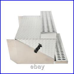 31X30X19 Aluminum Diamond Plate Step Battery Tool Box For Peterbilt 378 379