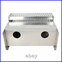 31X30X19 Aluminum Diamond Plate Step Battery Tool Box For Peterbilt 378 379