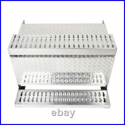 31X30X19 Aluminum Diamond Plate Step Tool Box Battery Box Cab Entry Box
