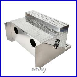 31X30X19 Aluminum Diamond Plate Step Tool Box Battery Box Cab Entry Box