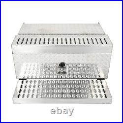 31''×30''×15''Aluminum Diamond Plate Step Battery Box Tool Box For 378 379 389