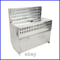 31''×30''×15''Aluminum Diamond Plate Step Battery Box Tool Box For 378 379 389