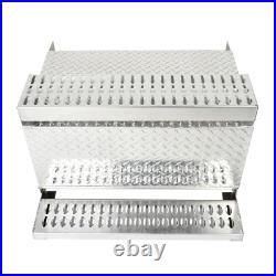 31''×30''×19''Aluminum Diamond Plate Step Battery Box Tool Box For 378 379 389