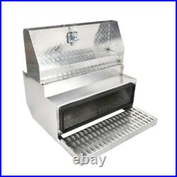 31'' x 30 x 15 Aluminum Diamond Plate Step Tool Box Battery Box
