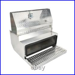 31x30x15 Inch Aluminum Diamond Plate Step Tool Box Battery Box