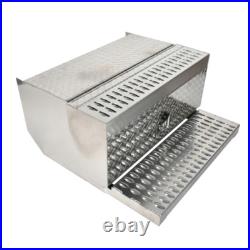 31x30x15 Inch Aluminum Diamond Plate Step Tool Box Battery Box