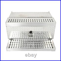 31x30x15 Silver Aluminum Truck Tool Box Diamond Plate Cab Entry Battery Box