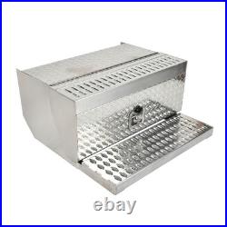 31x30x15 Silver Aluminum Truck Tool Box Diamond Plate Cab Entry Battery Box