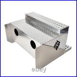 31x30x19 Inch Aluminum Diamond Plate Step Tool Box Battery Box